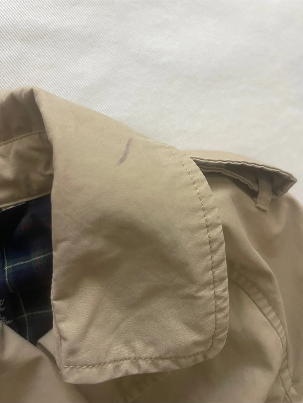 Ralph Lauren Girls Size 8 Beige Double-Breasted Trench Coat with Belt